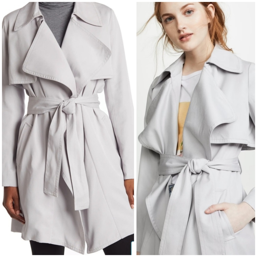 Club Monaco light grey trench coat size XS